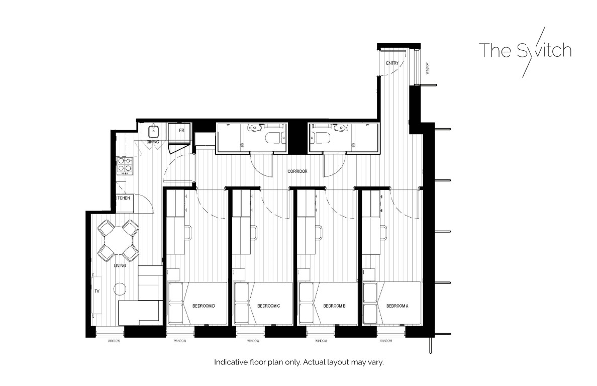 Four Bedroom Apartment - Single - The Switch Adelaide Central - Gallery - 6