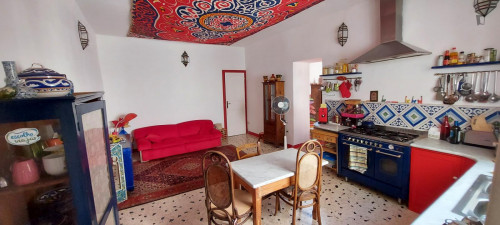 Large cozy double bedroom with private balcony in Palermo's historic center
