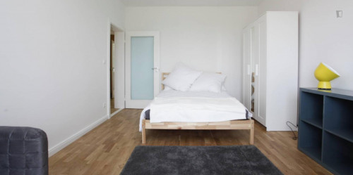 Spacious double bedroom in 4-bedroom apartment