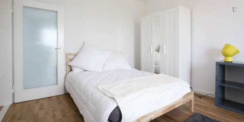 Spacious double bedroom in 4-bedroom apartment