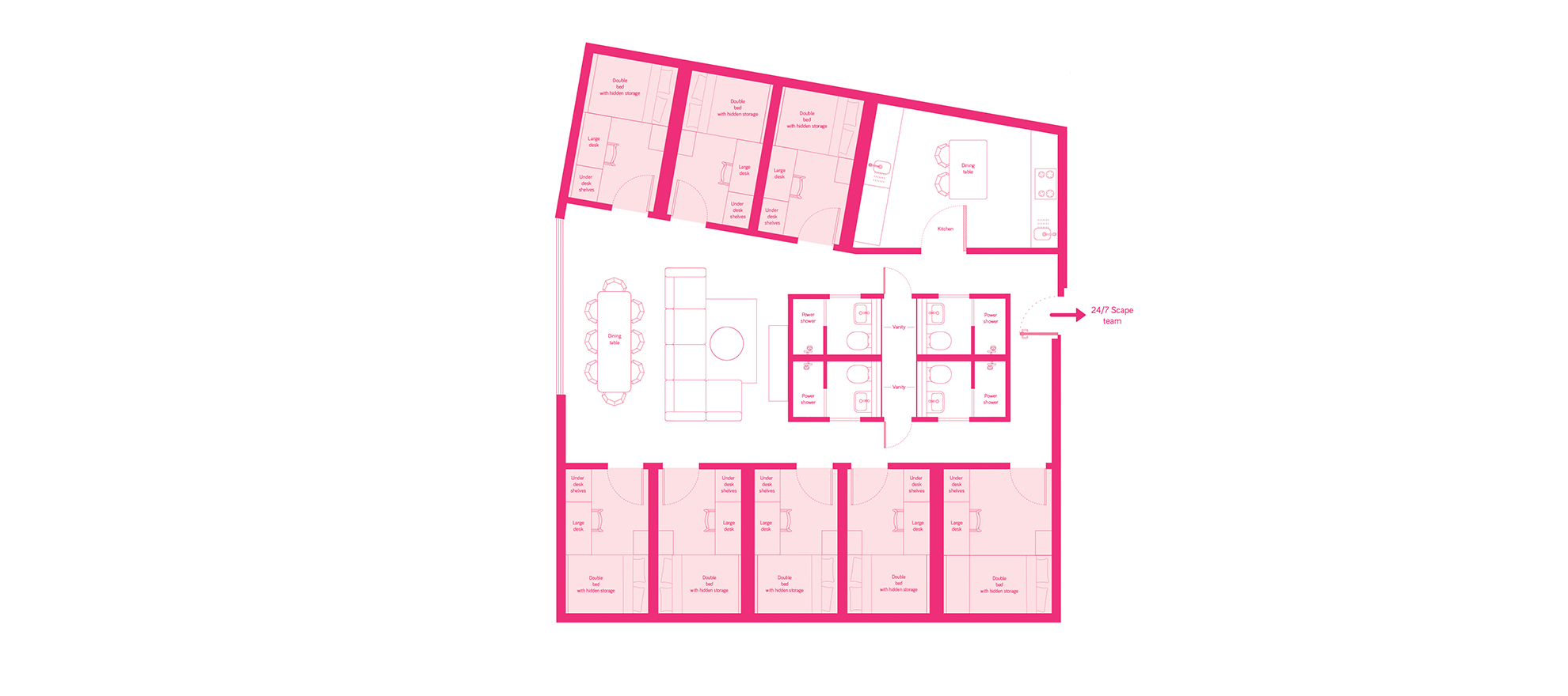  Double Bed, 8 Bed Apartment  -  Scape Toowong  - Gallery -  11