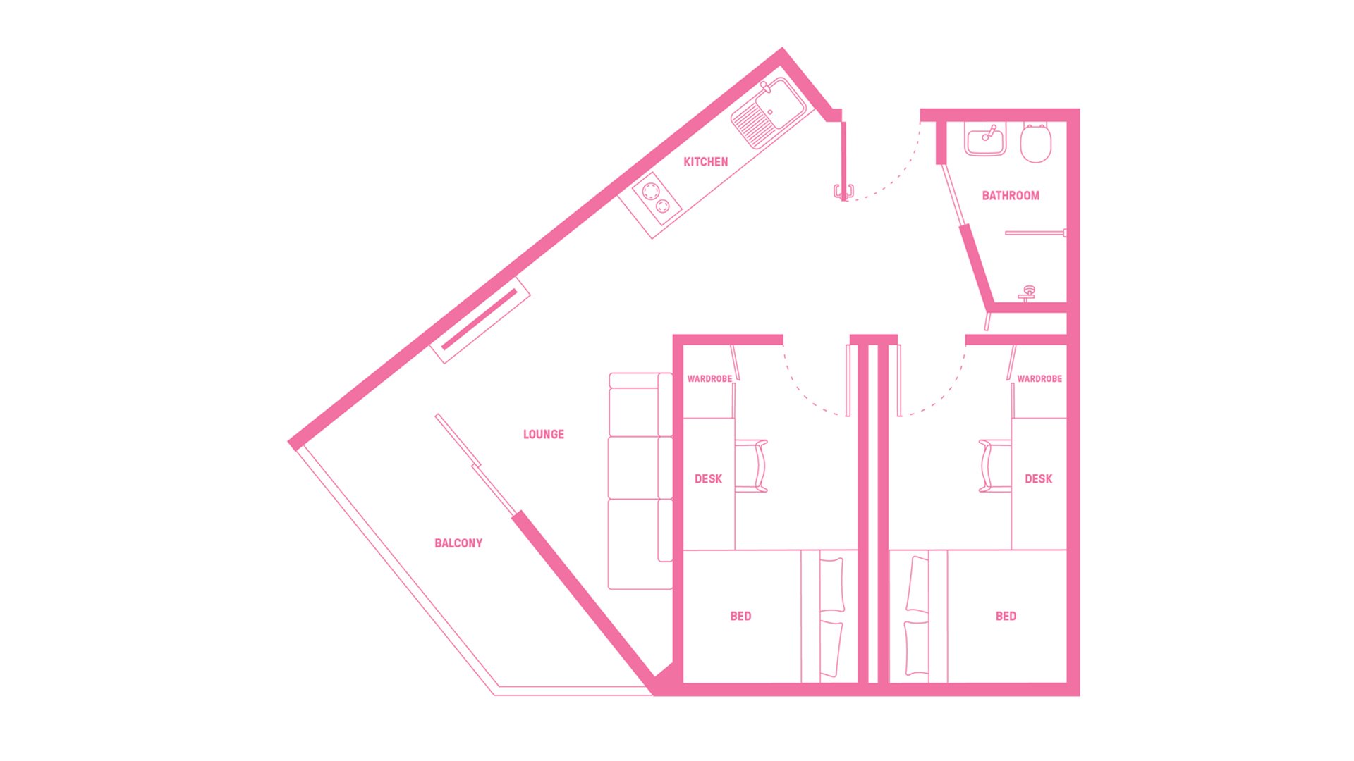  Double Bed, 2 Bed Apartment  -  Scape Toowong  - Gallery -  5