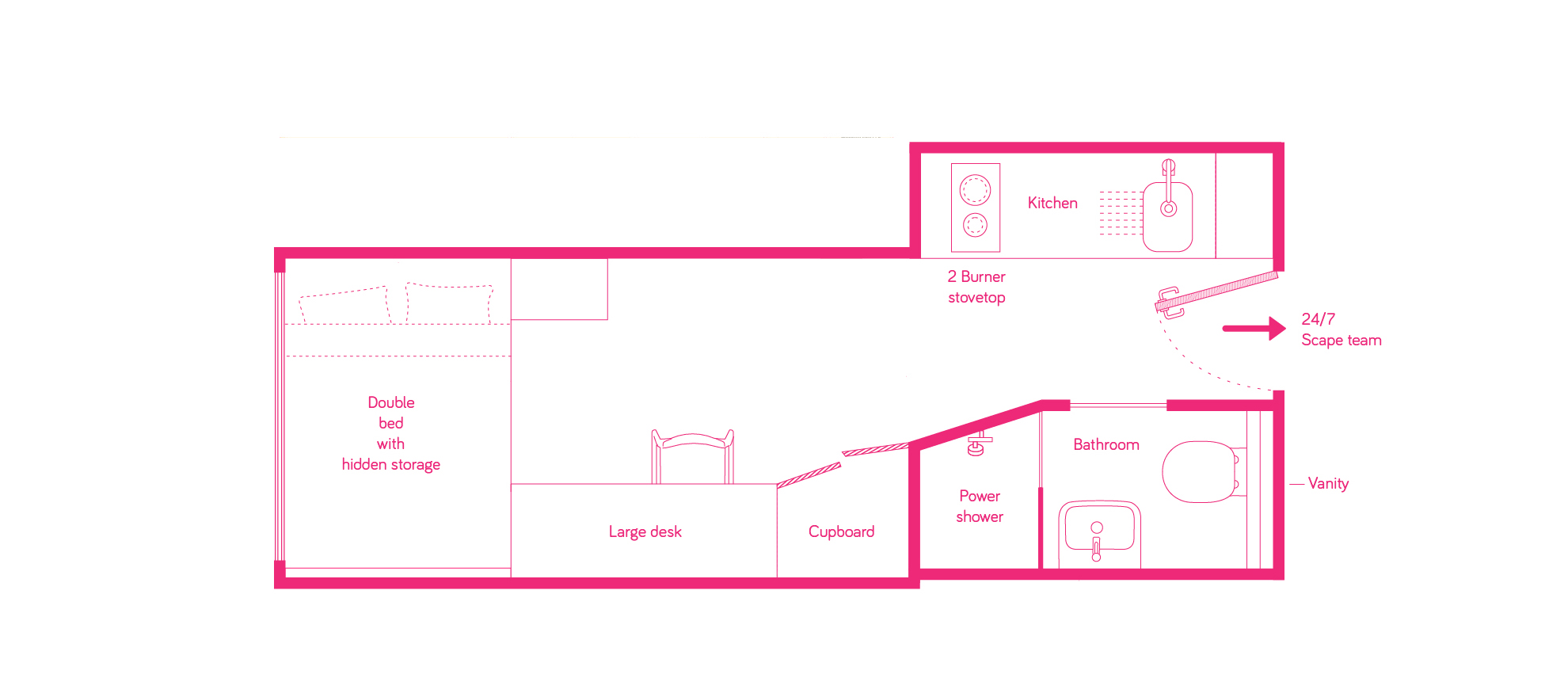 Double Bed, Studio Apartment, Standard View  -  Scape Toowong  - Gallery -  10